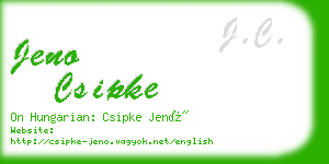 jeno csipke business card